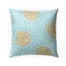 SUNNY DAYS BLUE Double Sided Indoor|Outdoor Pillow By Kavka Designs