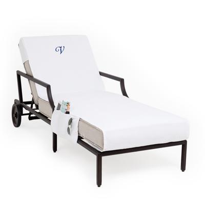 Authentic Hotel and Spa Personalized Standard Size Chaise Lounge Cover with Side Pockets