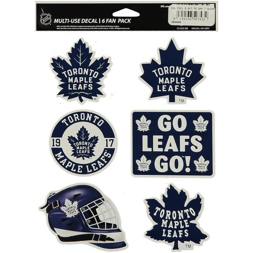 Toronto Maple Leafs Wincraft Multi Use 6 Fan Sticker Pack