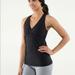 Lululemon Athletica Tops | Lululemon Black Deep V Athletic Tank Top Running Workout Gym Womens Size 4 | Color: Black | Size: 4