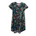 Lularoe Dresses | Lularoe Girl's A-Line Floral Dress Size 4 | Color: Green/Purple | Size: 4g