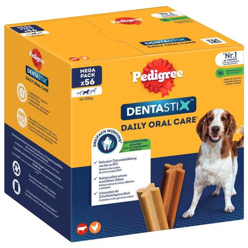 Pedigree Dentastix Multipack (112 Stück) für mittelgroße Hunde (10-25 kg) Zahnpflege Hud