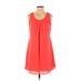 My Michelle Casual Dress - A-Line: Pink Solid Dresses - Women's Size Small