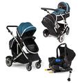 Kids Kargo Duel DS Baby & Tot Double Tandem Pushchair (Blueberry with Isofix Car Seat & Isofix Base)