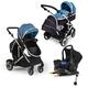 Kids Kargo Duel Ds Baby & Tot Double Tandem Pushchair (Aqua with Isofix Car Seat & Isofix Base)