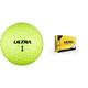 Wilson Ultra, 2-Piece Golfbälle für mehr Länge, 15er-Pack, Weiche Ionomerhülle, Ultra, Gelb Staff Golfbälle, Ultra, Zweiteiliger Golfball, 15 Bälle, Weiß