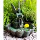 Primrose 30cm Solar Powered Antique Effect Solar Fairy on Clam Shell Patio Garden Water Feature with LED Lights