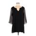 Gabriella Rocha Casual Dress - Popover: Black Solid Dresses - Women's Size Medium