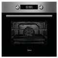 Midea Einbau-Backofen mit Pyrolyse 65P90E3IX Edelstahl 70 l, 9 Funktionen und Easy-clean-Innenraum