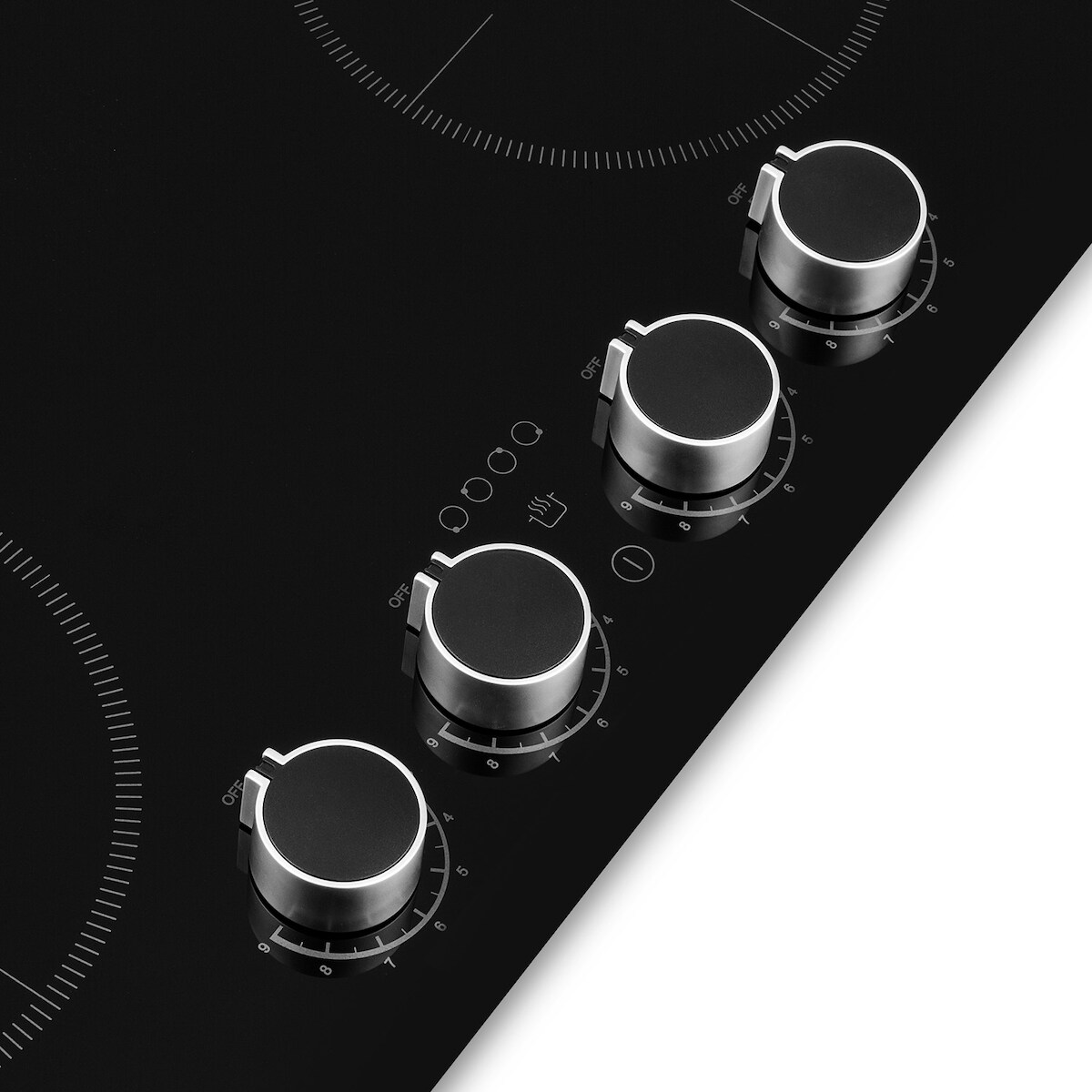 Klarstein Kochheld 4-Zonen-Induktionskochfeld 6000W Dreh-Regler Glas schwarz Schwarz Image