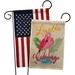 Breeze Decor Lovable Flamingo 2-Sided Polyester 18.5 x 13 in. Garden flag in Brown | 18.5 H x 13 W in | Wayfair BD-BI-GP-105060-IP-DBAB-D-US20-BD