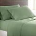 Latitude Run® Micro Flannel® Solid Color Deep-Pocket Sheet Set Microfiber/Polyester/Flannel in Green | Queen | Wayfair