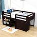 Harriet Bee Twin Size 2 Drawers Wooden Loft Bed w/ Shelves | 37 H x 43 W x 76 D in | Wayfair 67E2372FBB824240B9090C2F1EEE0E45