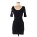 Topshop Casual Dress - Mini: Black Solid Dresses - Women's Size 6