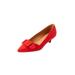 Extra Wide Width Women's The Holland Slip On Pump by Comfortview in Bright Ruby (Size 10 1/2 WW)