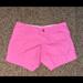 Lilly Pulitzer Shorts | Lilly Pulitzer Mid Rise Solid Pink Cotton Chino Shorts 0 | Color: Pink | Size: 0