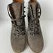 J. Crew Shoes | J Crew Buckley Wedge Suede Boots Booties Size 7 Lace Up | Color: Gray | Size: 7