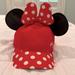 Disney Accessories | Disney Minnie Mouse Polka Dot Baseball Hat Cap Bow W/ Ears Red Black And White | Color: Black/Red/White | Size: Youth