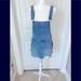 Free People Dresses | Free People Raw Hem Mini Blue Jean Jumper. Nwt | Color: Blue | Size: Xs