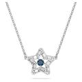 Swarovski Stella Star Necklace, Blue and White Crystals in a Rhodium Plated Setting, from the Stella Collection