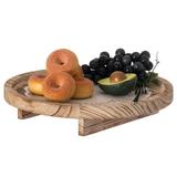 Loon Peak® Natural Wooden Round Dish Ornament Slice Tray Table Charger w/ Height Wood in Brown | 2.5 H x 13.75 W x 13.75 D in | Wayfair