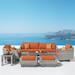 Wade Logan® Castelli Rattan Sofa Seating Group w/ Cushions Synthetic Wicker/All - Weather Wicker/Wicker/Rattan in Gray | Outdoor Furniture | Wayfair