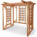 Loon Peak® Cavarus Cedar Pergola Wood in Brown | 74 H x 82 W x 72 D in | Wayfair 3370AA69962E4CD982D140167C73A083