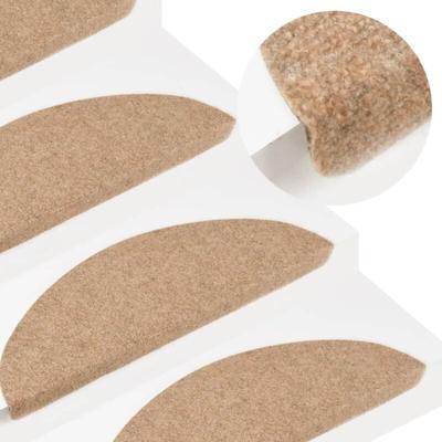 Stufenmatten Selbstklebend 15 Stk. 56x17x3 cm Beige Vidaxl