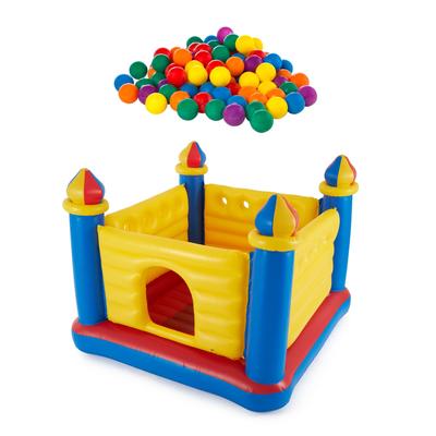 Intex Inflatable Jump O Lene Ball Pit Outdoor Castle Bouncer w/ 100 Play Balls - 26
