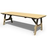 3' x 8' Picnic Table with Attached Benches - 3' x 8'