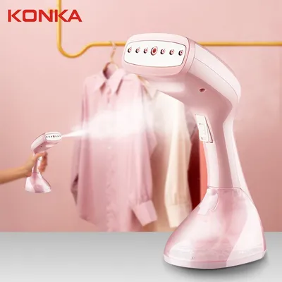 KONKA – défroisseur à vapeur rose 1500W Machine à repasser Portable chauffe rapide en 15 secondes