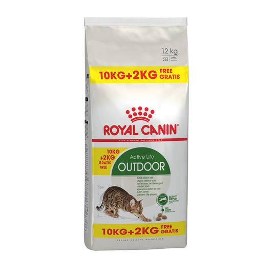 12kg Outdoor Royal Canin Katzenfutter Trocken - 2kg gratis!