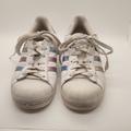 Adidas Shoes | Adidas Superstar Women's White With Iridescent Size 5 Tennis Shoes | Color: White | Size: 5