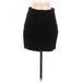 Topshop Denim Mini Skirt Mini: Black Solid Bottoms - Women's Size 6