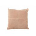 Jolipa - Coussin carré avec croix en cuir rose 44x44cm - Rose