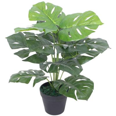 Künstliche Monstera-Pflanze mit Topf 45 cm Grün vidaXL