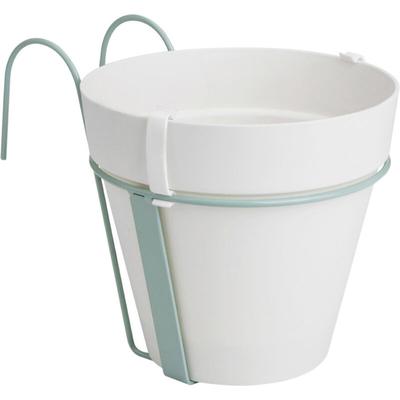 Pflanztopf Loft Urban mit Balkonhalter ø 20 x 20 cm weiß Blumentöpfe & Übertöpfe - Elho Image