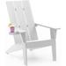 WINSOON All Weather HIPS Outdoor Adirondack Chairs with Cup-Holder Patio Chairs Set of 6