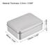 Metal Tin Box, 6pcs Rectangular Tinplate Storage Containers with Lids - Silver Tone