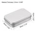 Metal Tin Box, Rectangular Empty Containers w Hinged Lids, Silver Tone - Silver Tone