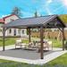 U-MAX 14.5 Ft. W X 11 Ft. D Solid Wood Patio Gazebo Wood/Pine/Soft-top in Brown/Green | 114 H x 174 W x 135.6 D in | Wayfair WF-16164CO