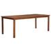 Wade Logan® Outdoor Dining Table w/ Umbrella Hole Solid Acacia Wood in Brown/White | 29.13 H x 78.74 W in | Wayfair