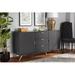 Hashtag Home Eitzen 58.75" Wide 3 Drawer Sideboard Wood in Brown/Gray | 30.5 H x 58.75 W x 15.75 D in | Wayfair 27F282A95718458CAD40A6D45883F7B3