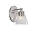 Longshore Tides Capri 1-Light Wall Sconce Glass/Metal in Gray | 9 H x 6.25 W x 9 D in | Wayfair 1C38DE78DBA44BAC9B679124A5C40C9D