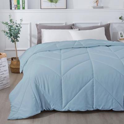 Chevron Stitch Down Alternative Comforter by St. James Home in Blue Fog (Size TWIN)