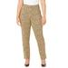 Plus Size Women's Liz&Me® Slim Leg Ponte Knit Pant by Liz&Me in Soft Camel Animal (Size 5X)