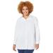 Plus Size Women's Liz&Me® Buttonfront Shirt by Liz&Me in White (Size 0X)