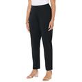 Plus Size Women's Liz&Me® Slim Leg Ponte Knit Pant by Liz&Me in Black (Size 2X)