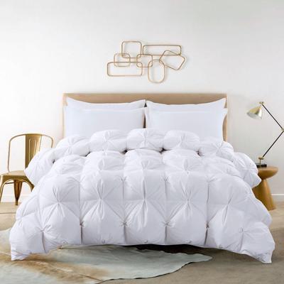 Pintuck Stitch White Duck Down Comforter by St. James Home in White (Size KING)