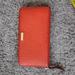 Kate Spade Bags | Kate Spade Red/Deep Orange Ostrich Leather Zip Wallet | Color: Orange/Red | Size: Os